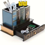 Vintage European Wooden Pen Holder