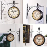 European-Style Double-Sided Wall Clock