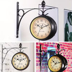 European-Style Double-Sided Wall Clock
