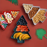 Christmas Tree-Shaped Plastic Serving Tray