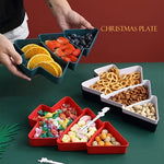 Christmas Tree-Shaped Plastic Serving Tray