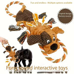 Soft Plush Interactive Dog Toy with Tassels