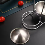 Stainless Steel Double Round Soup Spoon Rack