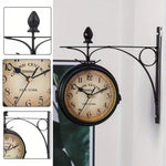 European-Style Double-Sided Wall Clock