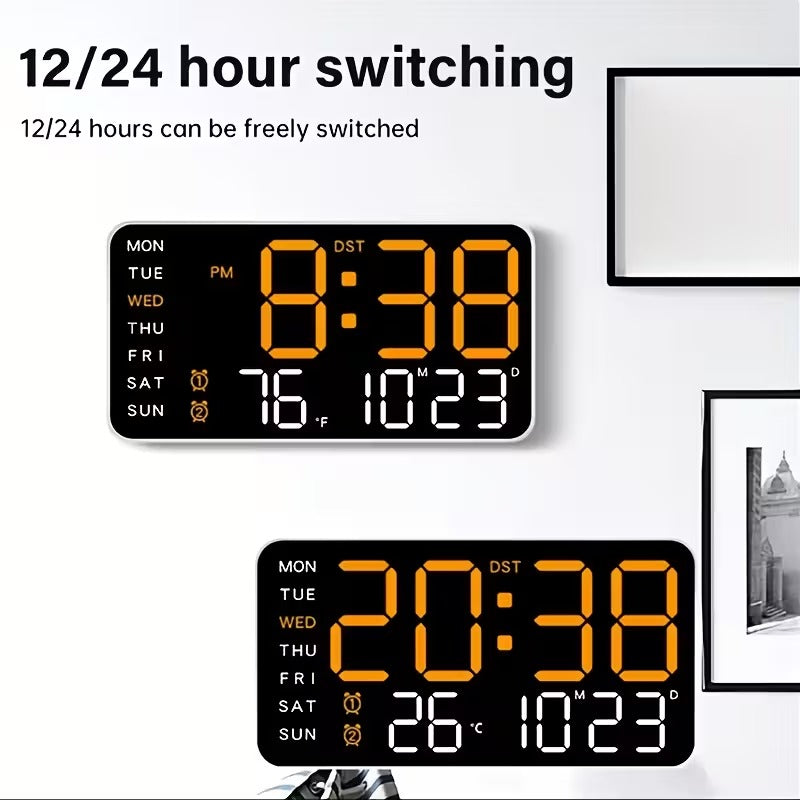 Large LED Display Digital Wall Clock